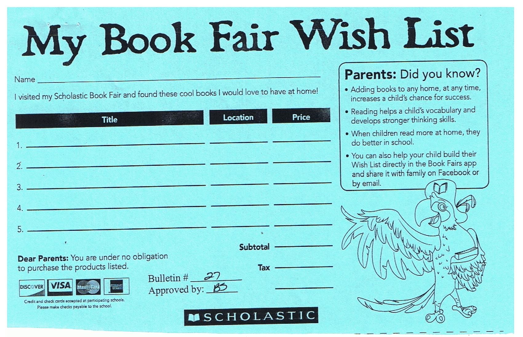 Book Fair – Apperson PTA With Regard To Scholastic Book Fair Flyer Template