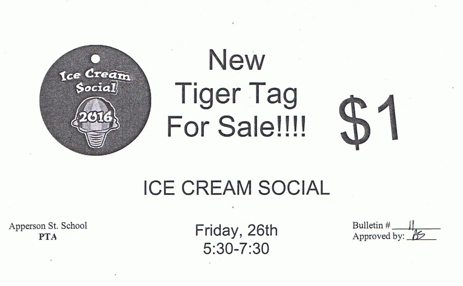 ice cream social tiger tag